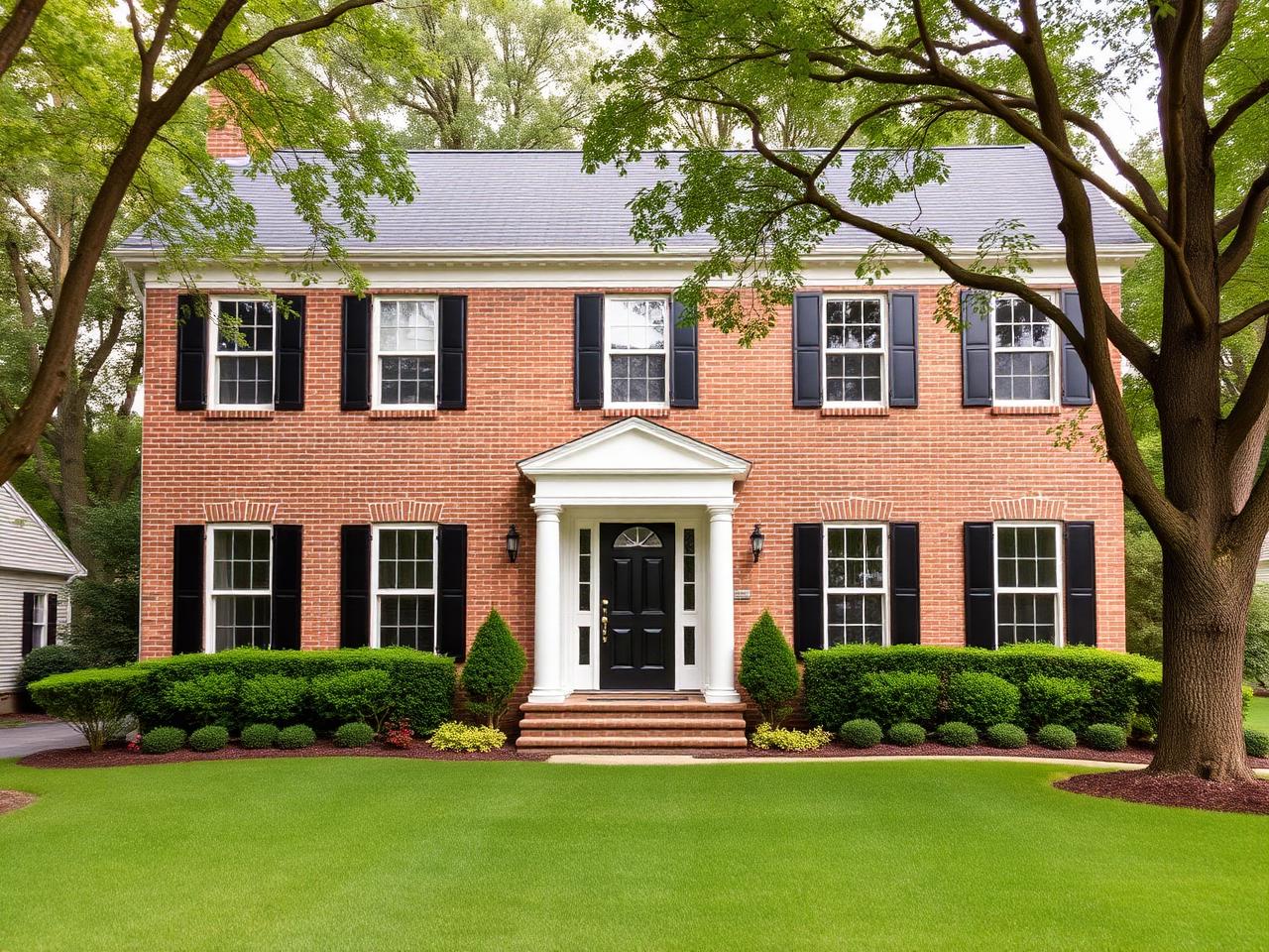 Classic New Jersey brick colonial home built by Alpha 7
